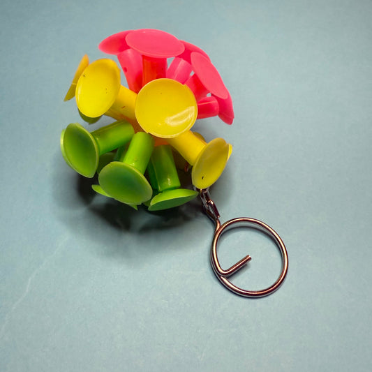 Neon 80s mini sunction toy charm keyring