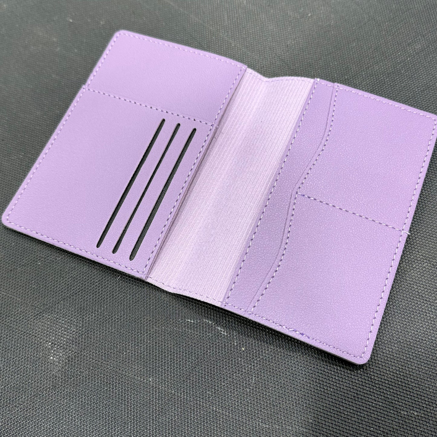 Passport holder faux leather Stamp