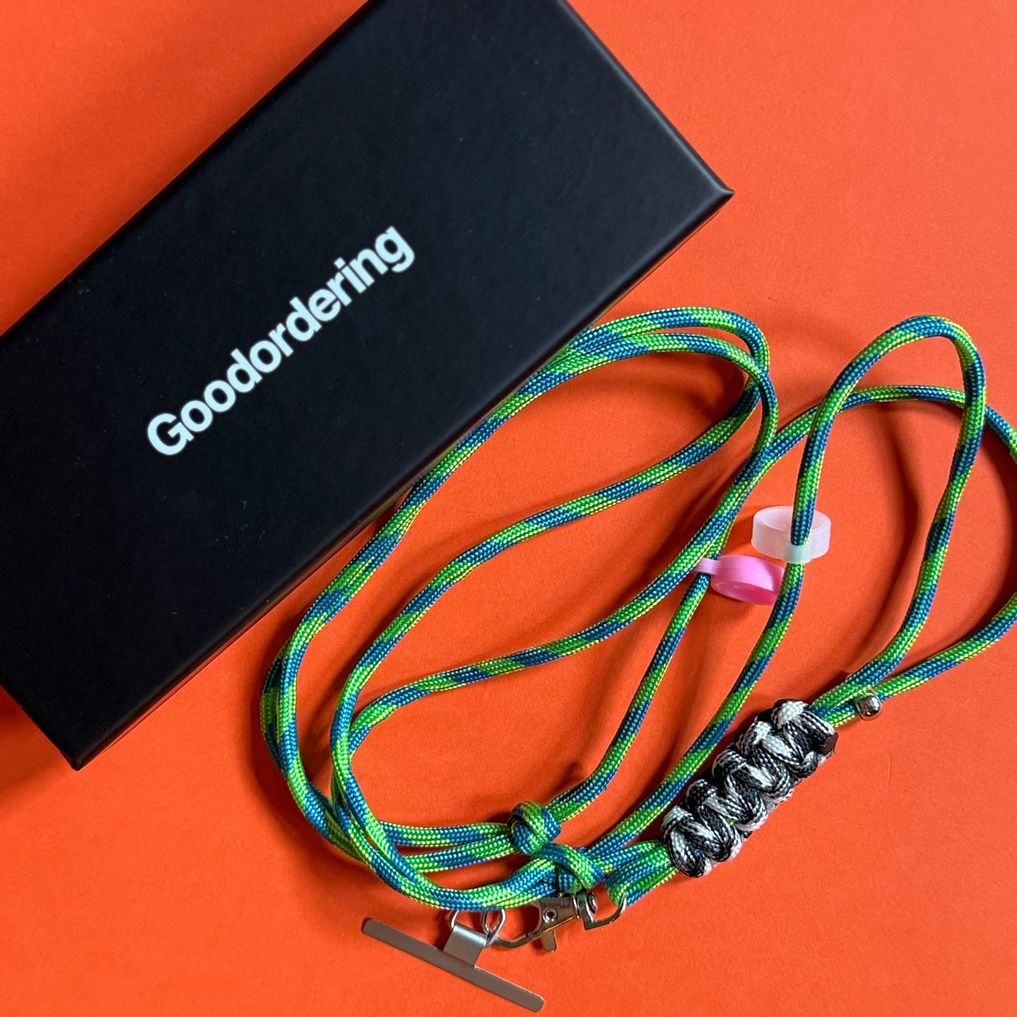 Cord Phone strap with rubber loop holders