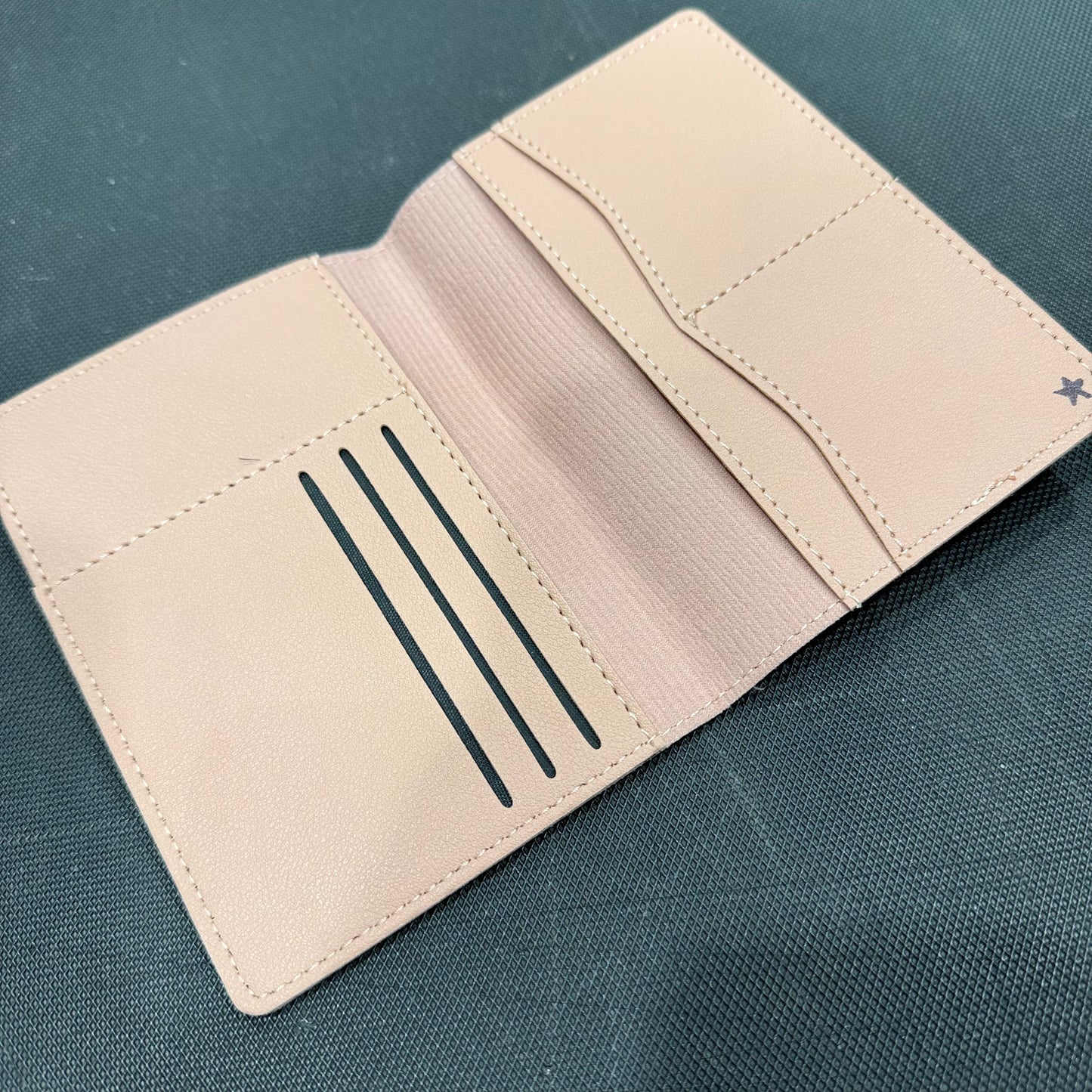 Passport holder faux leather Stamp