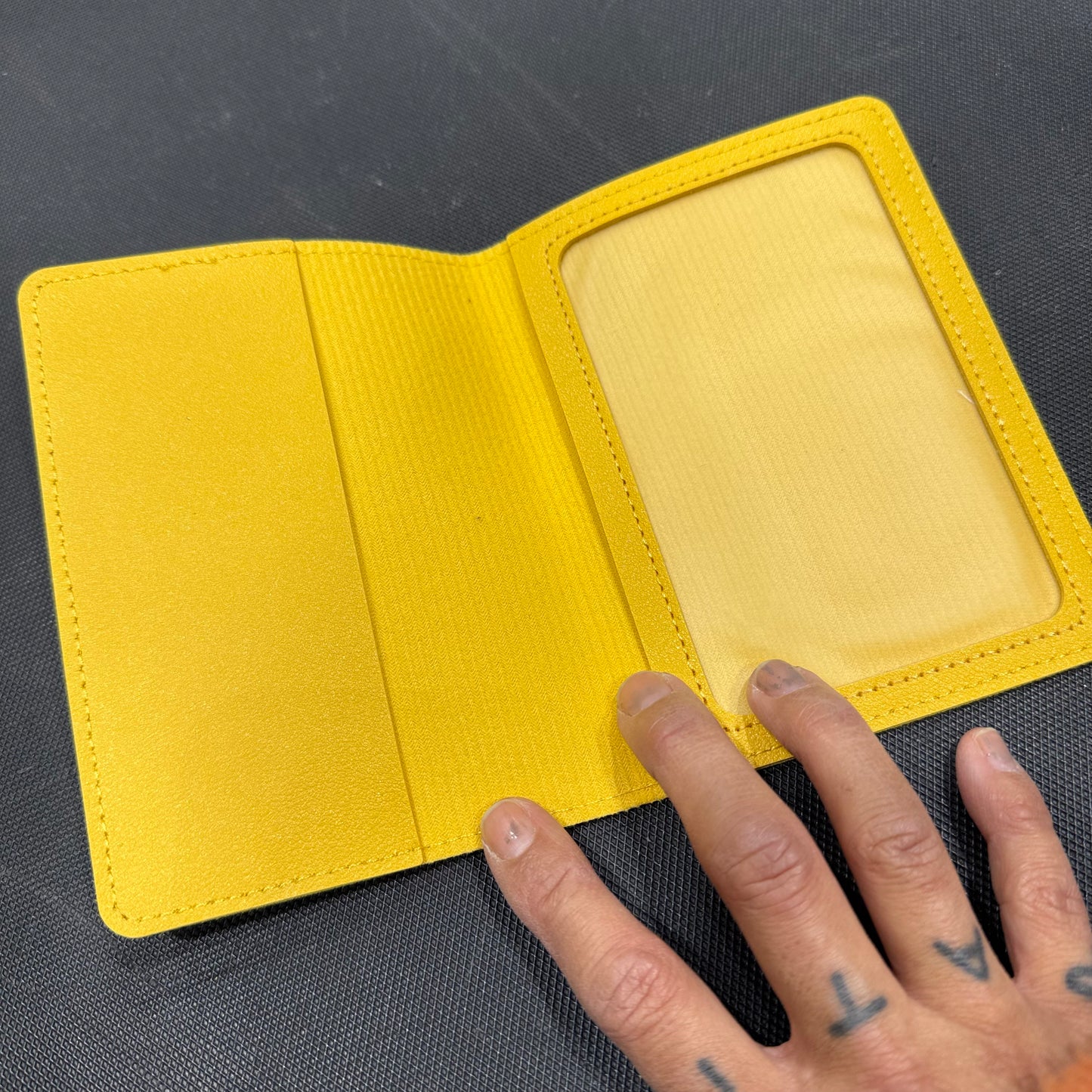 Passport holder faux leather Stamp