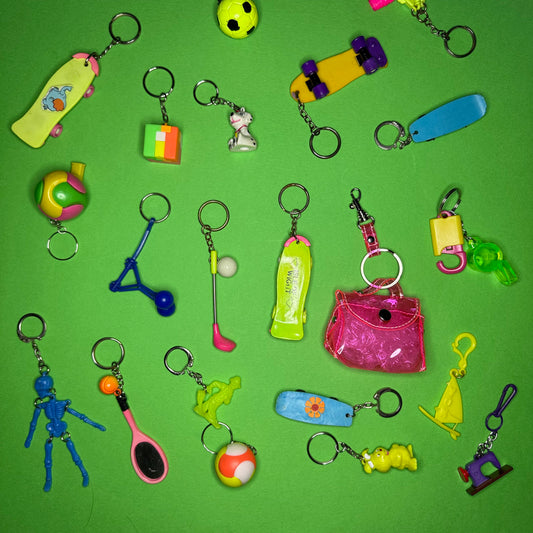 21 Retro plastic 80s neon keyrings