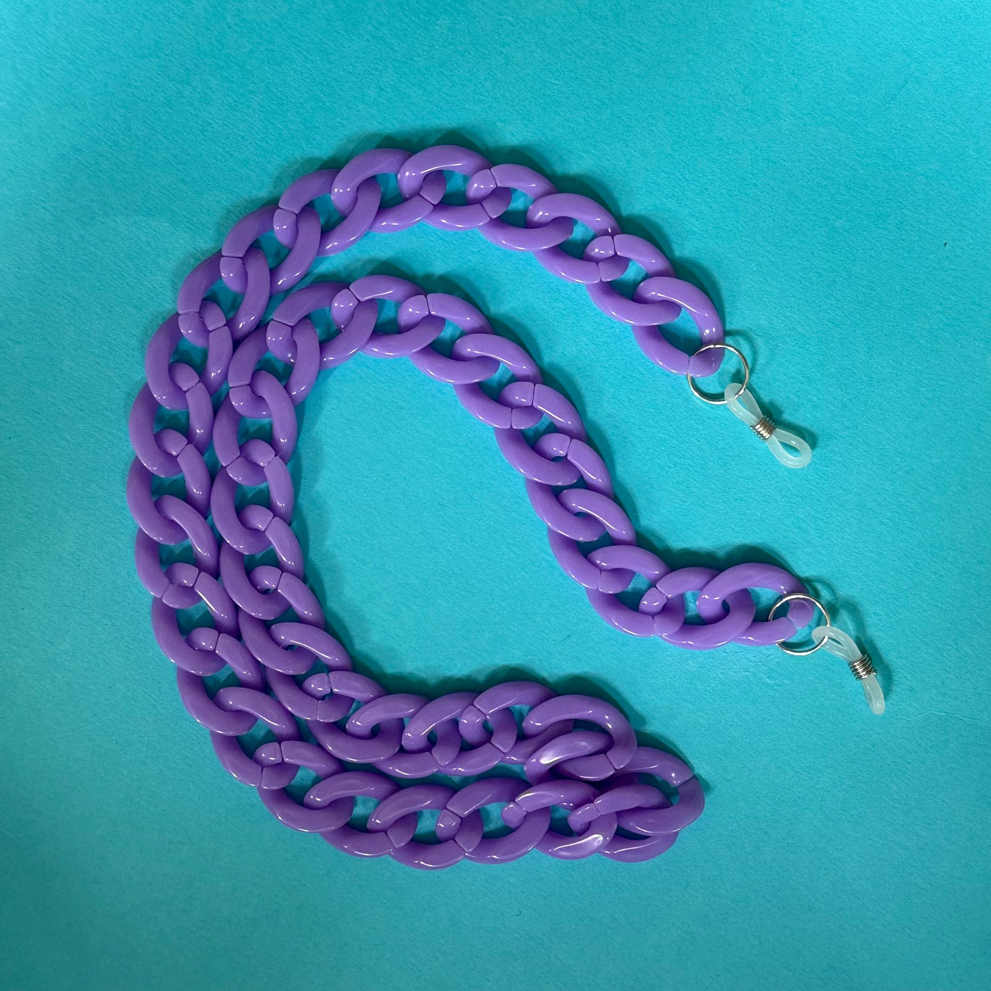 Glasses chain chunky pastel purple