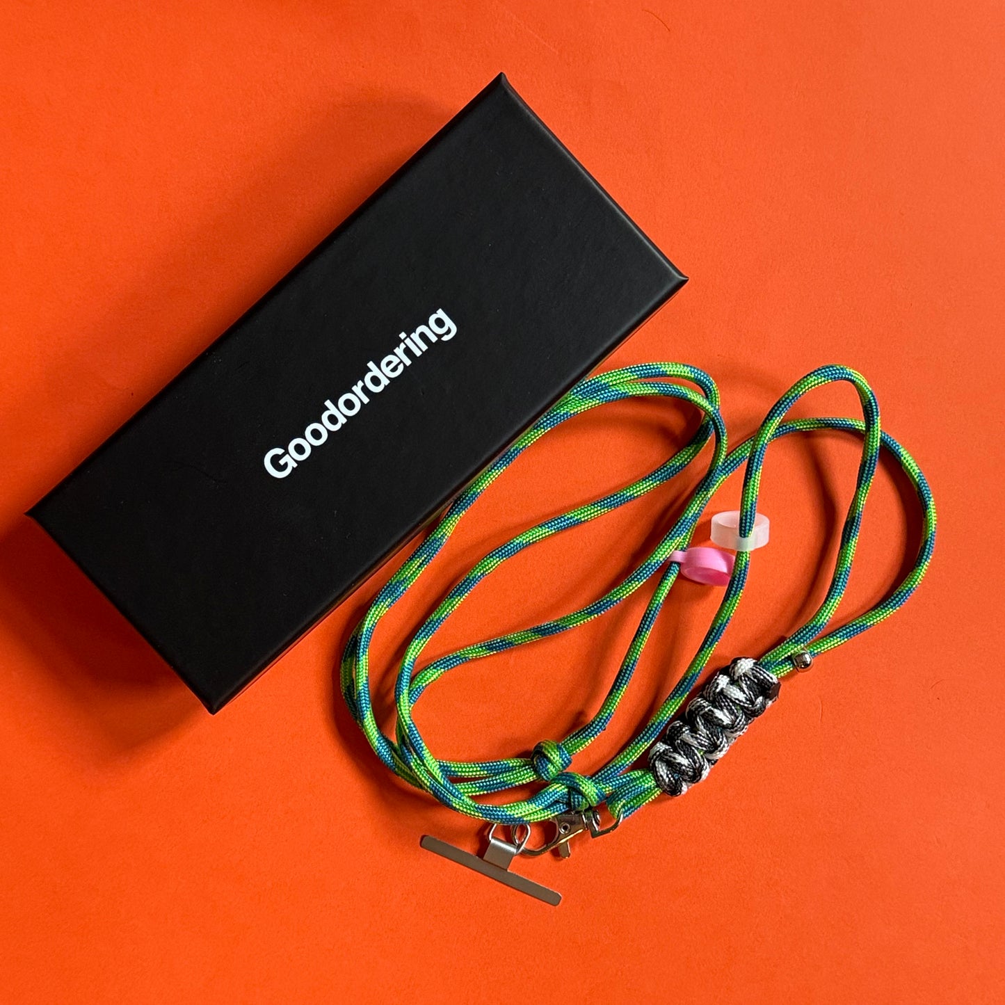 Cord Phone strap with rubber loop holders