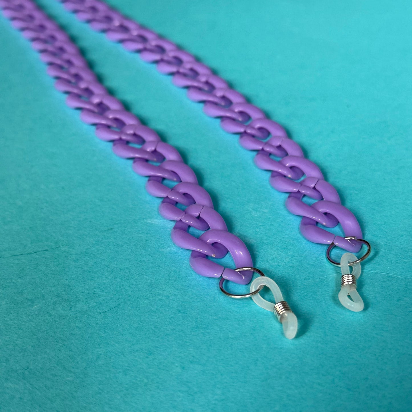 Glasses chain chunky pastel purple