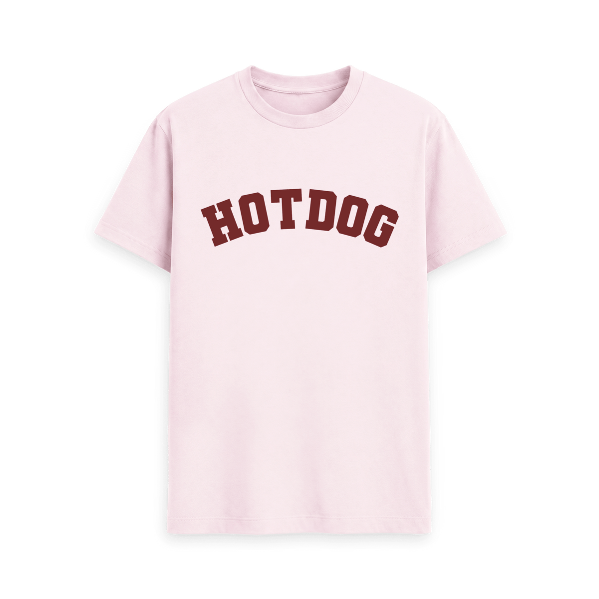 Pink Printed T-shirt Front Fun hot dog slogan T-shirt gift for food lovers