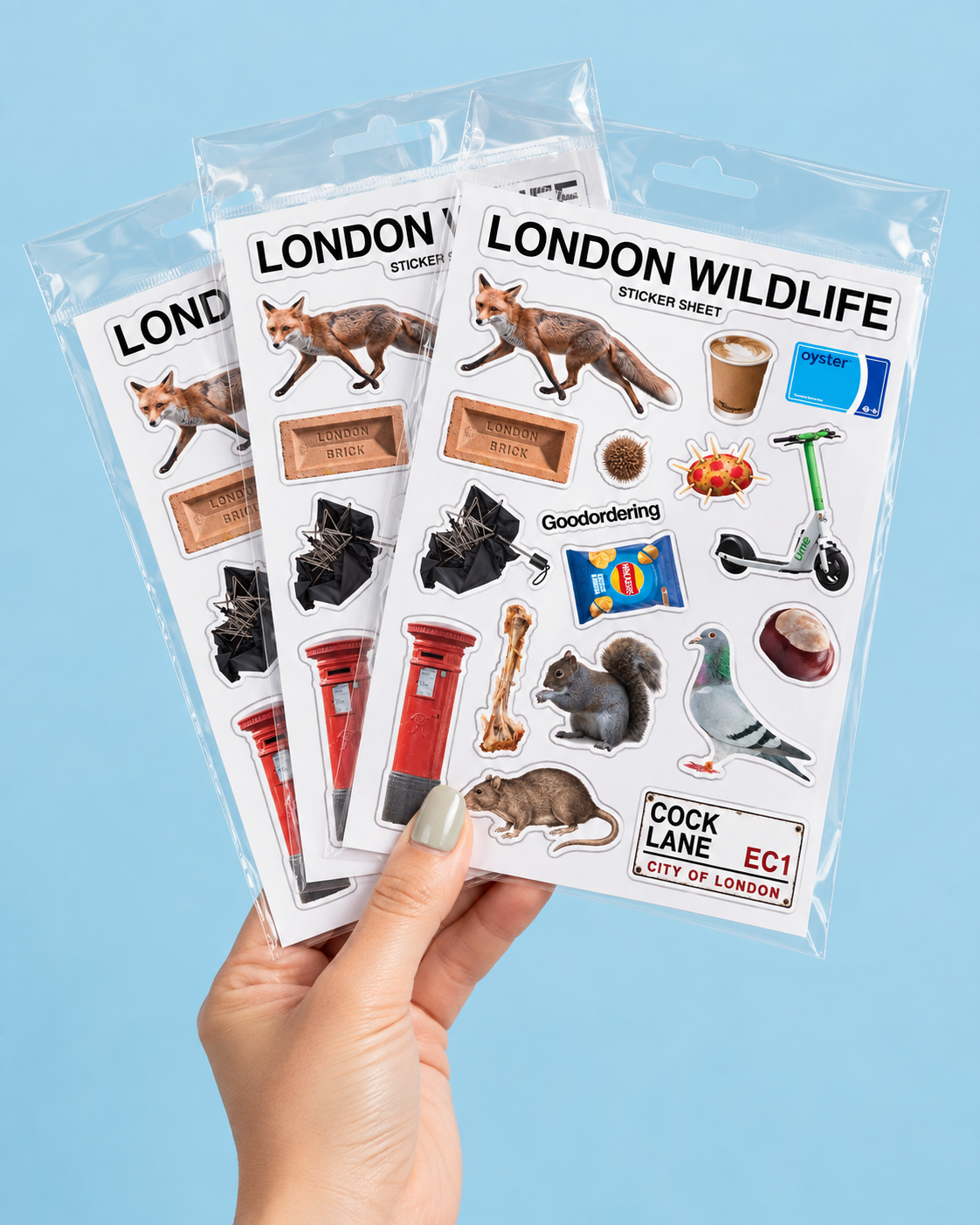London Wildlife A5 Vinyl Sticker Sheet – London Icons
