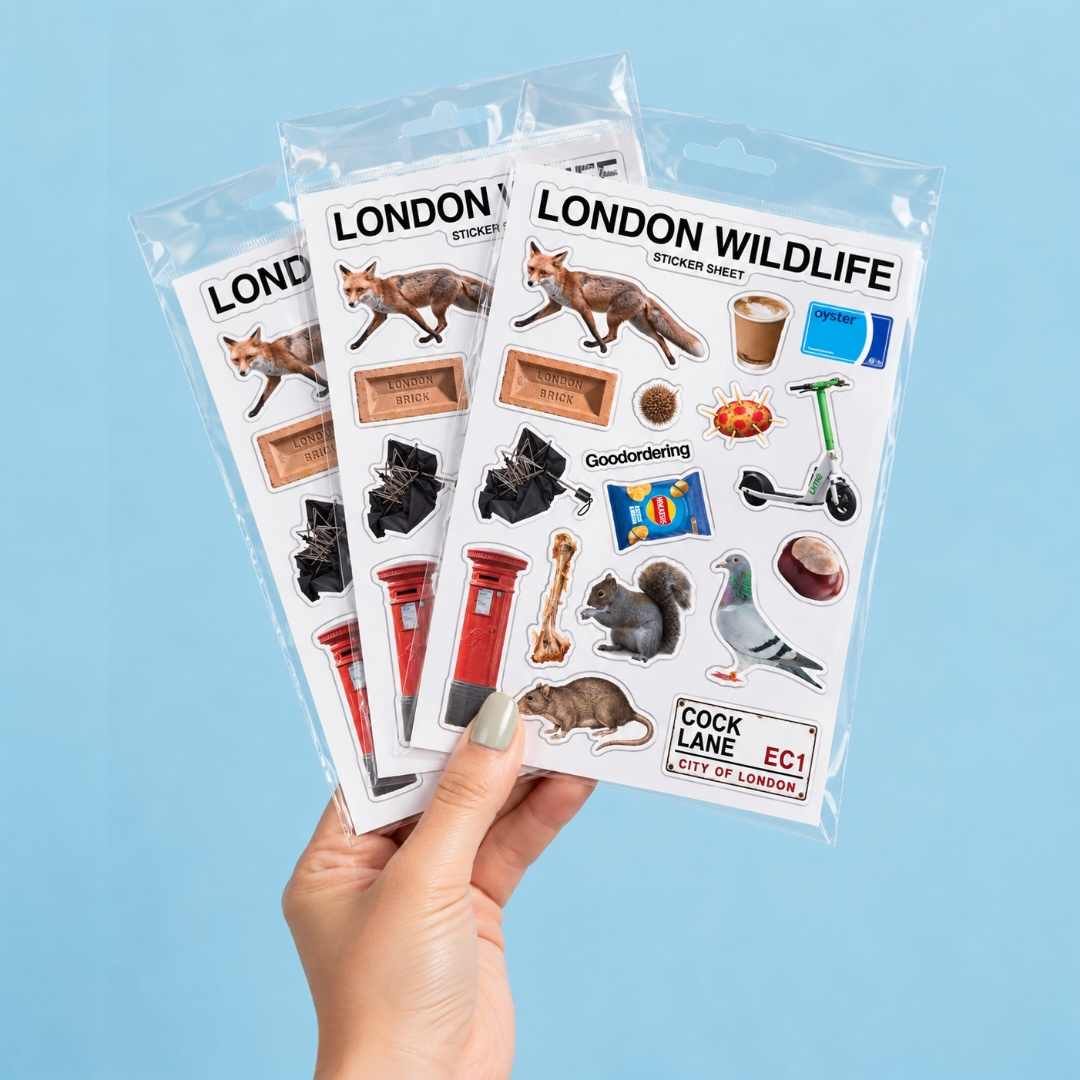 London Wildlife A5 Vinyl Sticker Sheet – London Icons