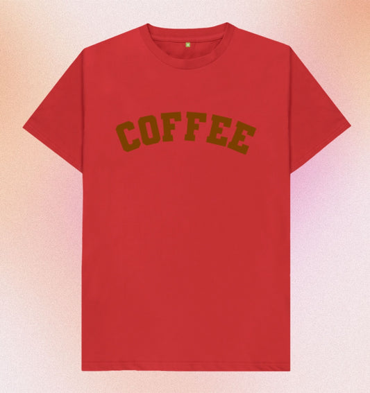 Coffee varsity unisex t-shirt