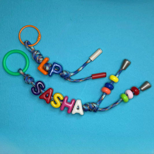 Chunky letters keyring personalised charm