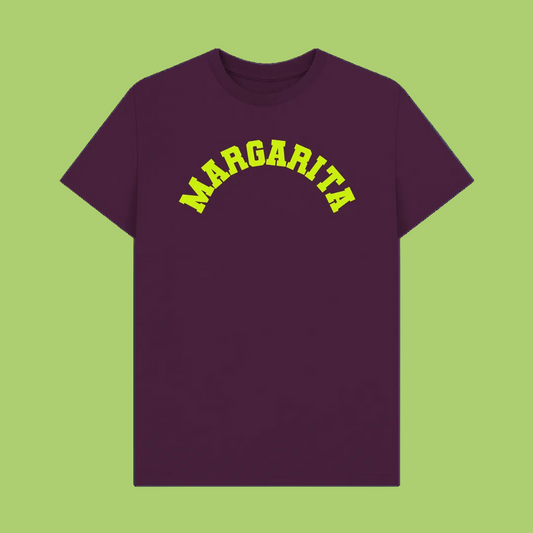 Purple Margarita cocktail varsity t-shirt unisex