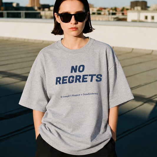 St Joseph's Hospice Collaboration T-shirt No regrets