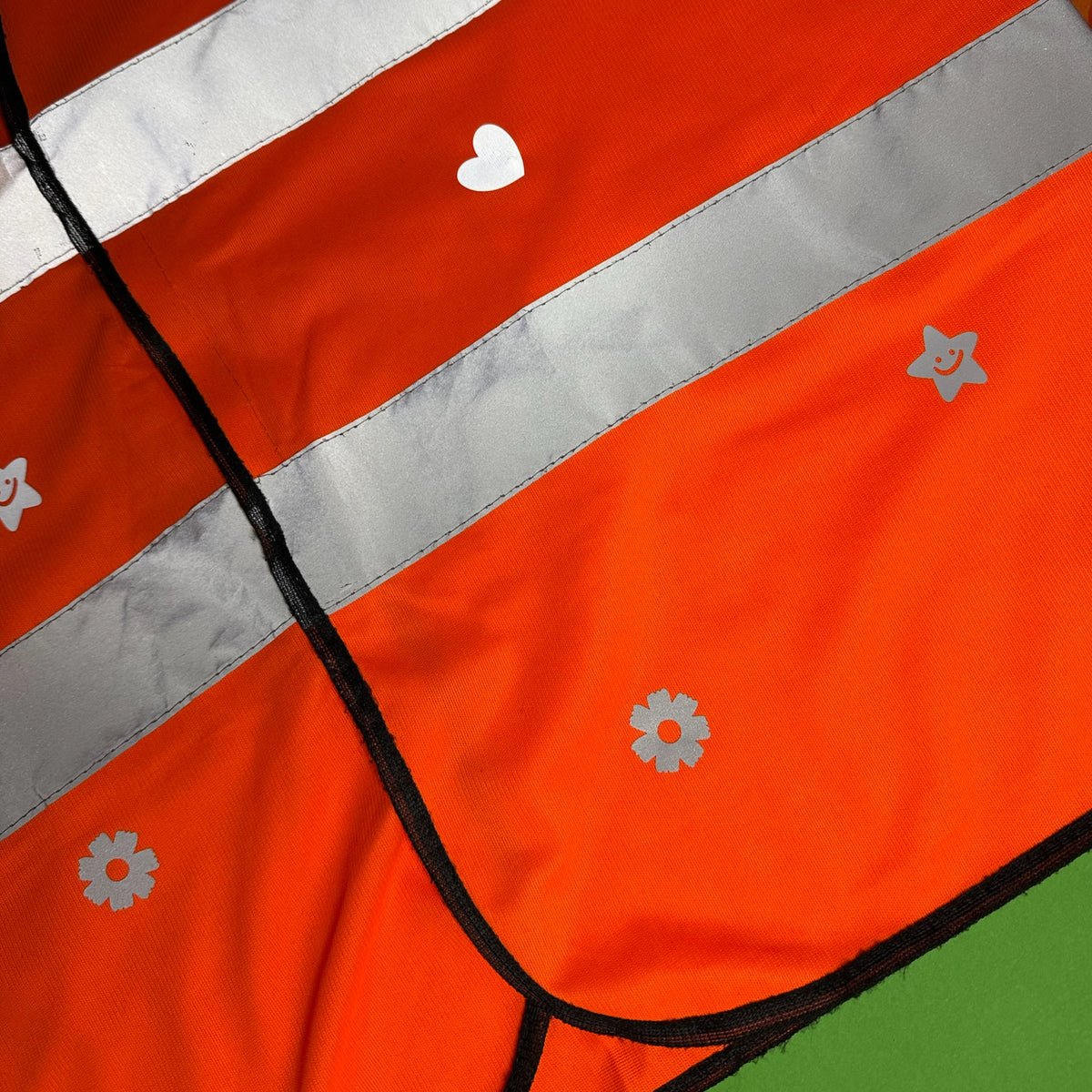 Goodordering embellished safety vest cycling vest REFLECTIVE DECALS