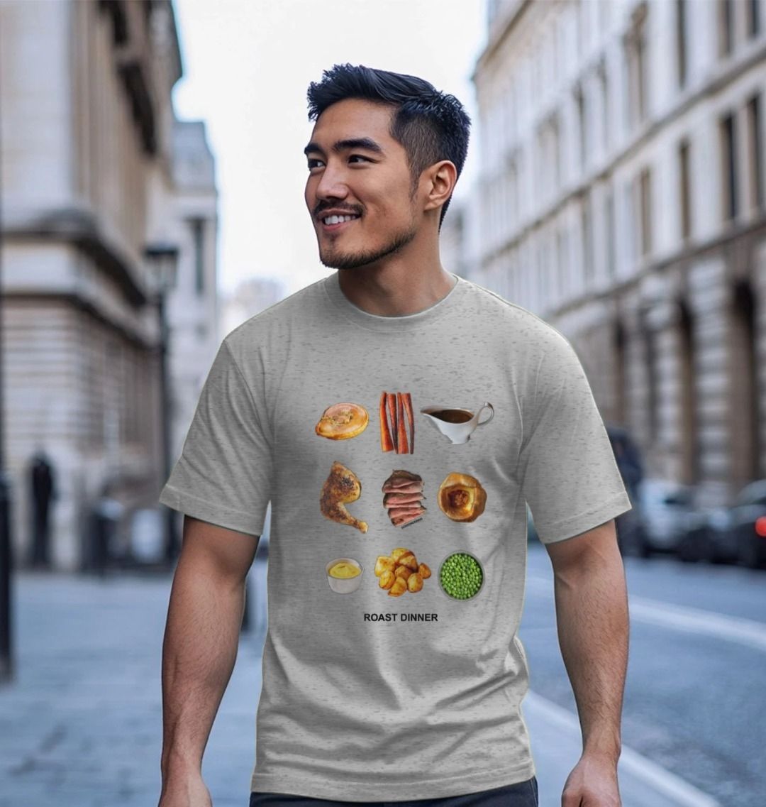 Roast dinner T-shirt lifestyle – British souvenir gift