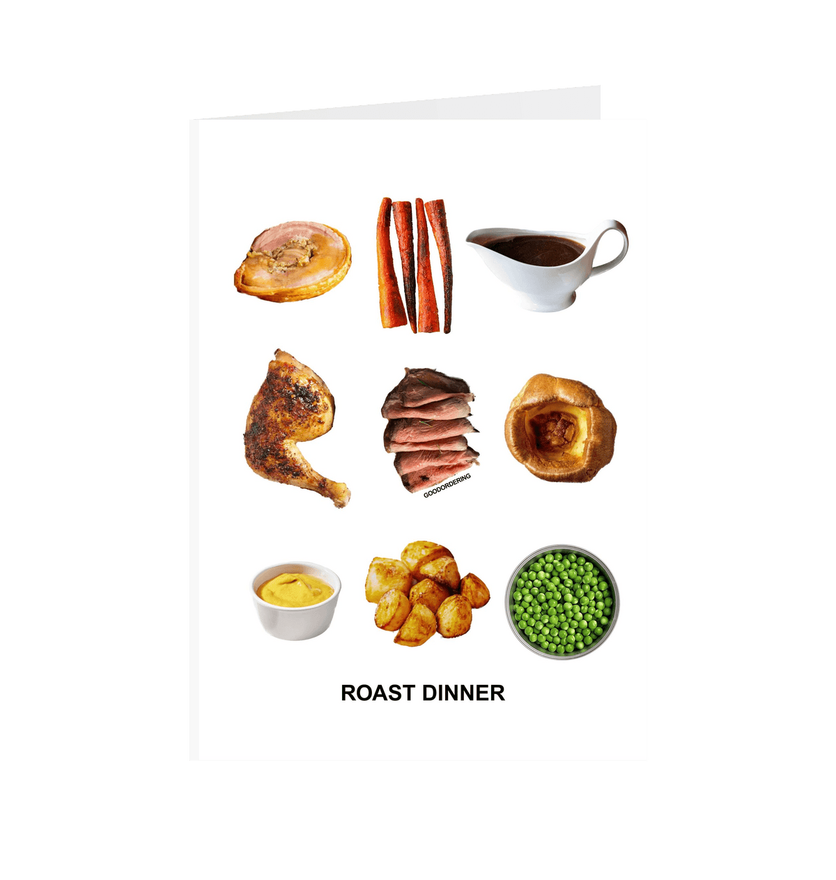 Roast dinner greeting card – British food gift