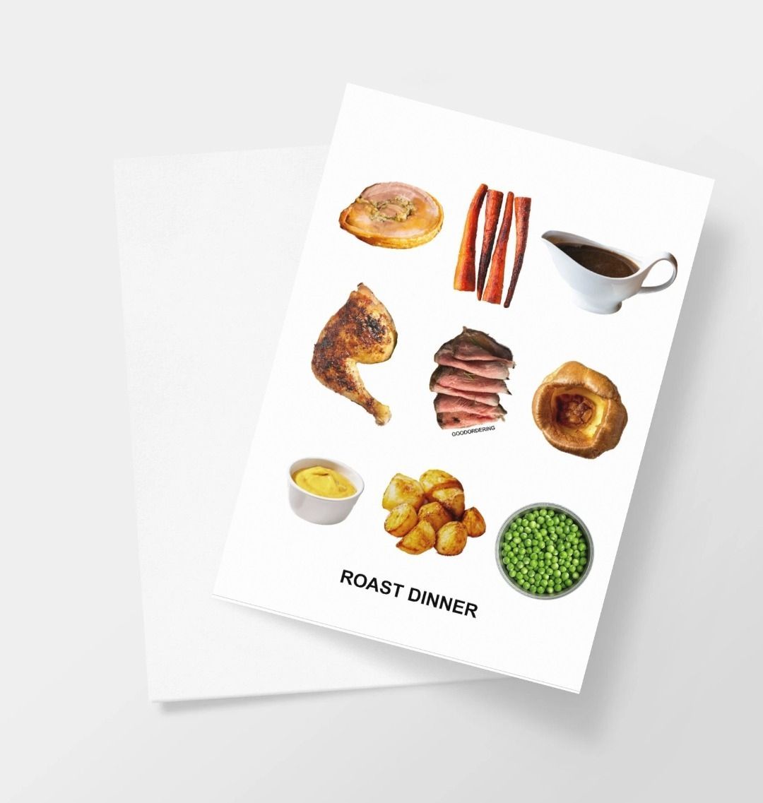 Sunday roast greetings card – quirky British gift