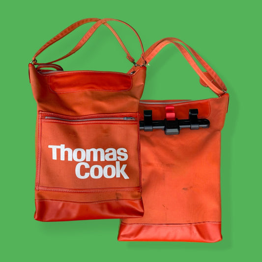 Vintage thomas Cook travel bag pannier conversion upcycled