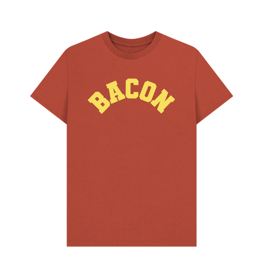 Rust Bacon Varsity Unisex Organic Cotton T-shirt