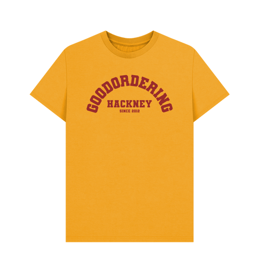 Mustard Goodordering Hackney since 2012 varsity t-shirt