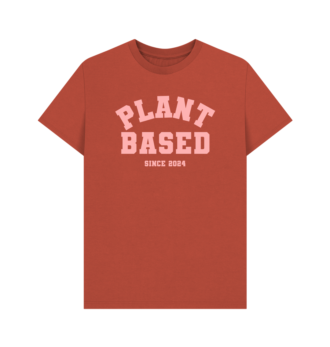 Rust Plant based varsity unisex t-shirt