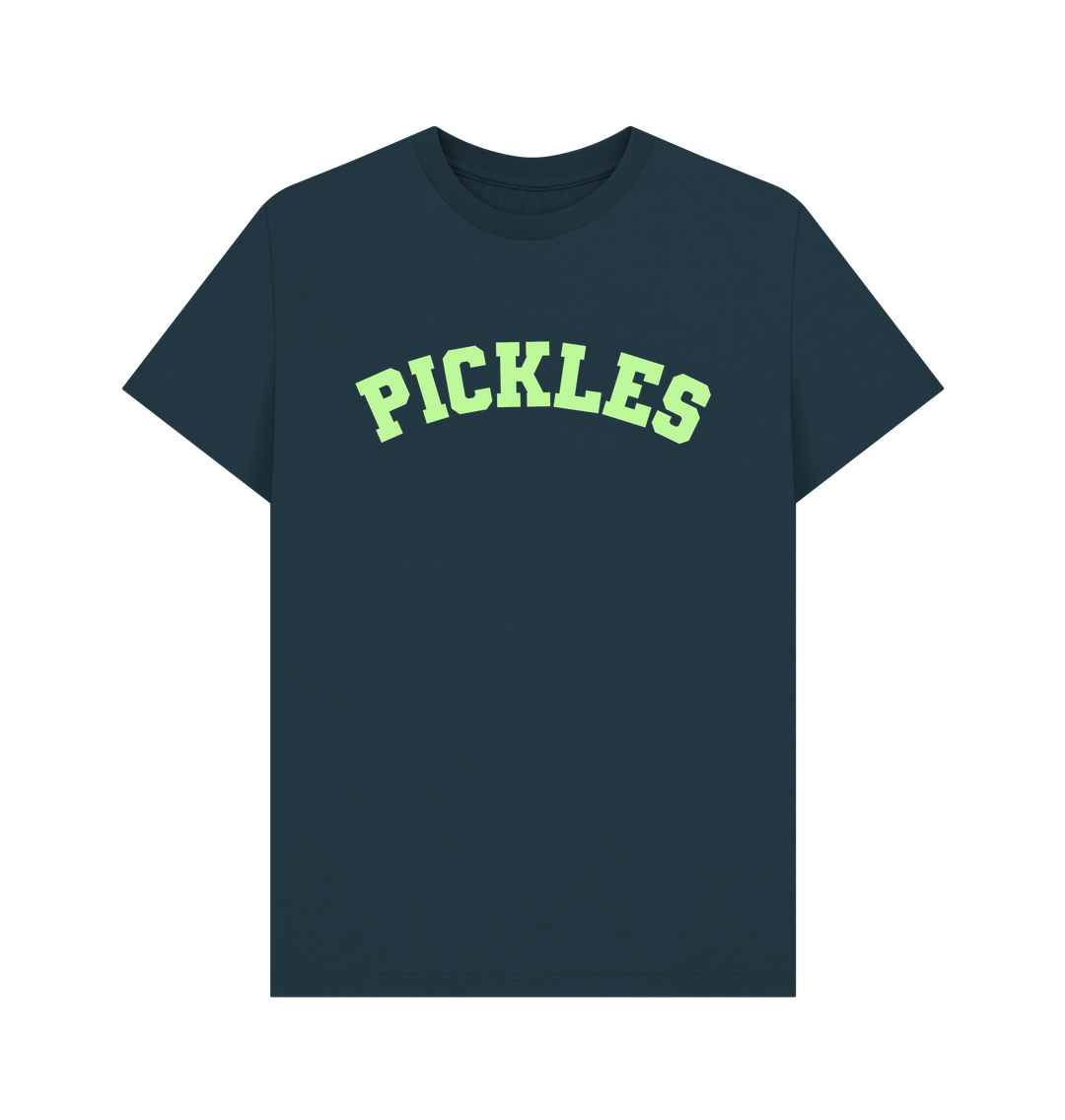 Denim Blue Pickles varsity t-shirt clown core collection