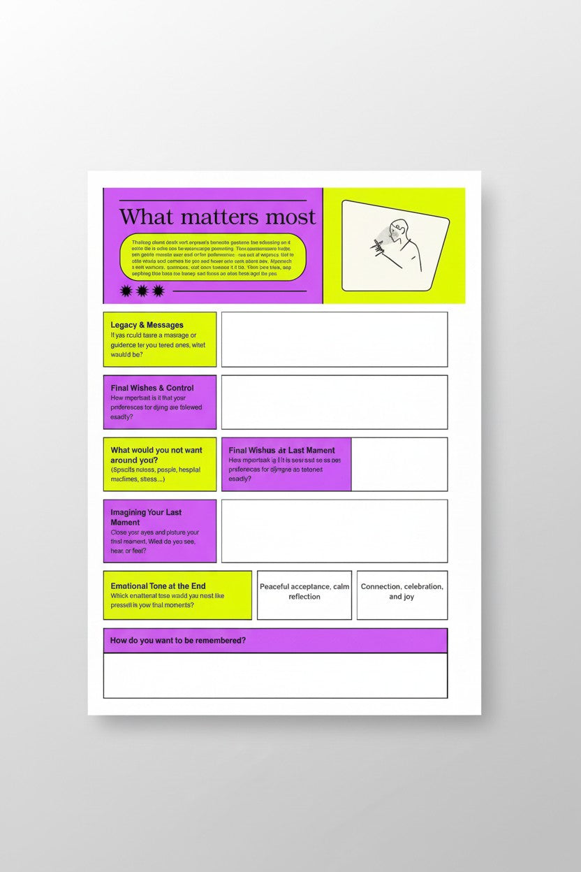 End of Life planner journey template