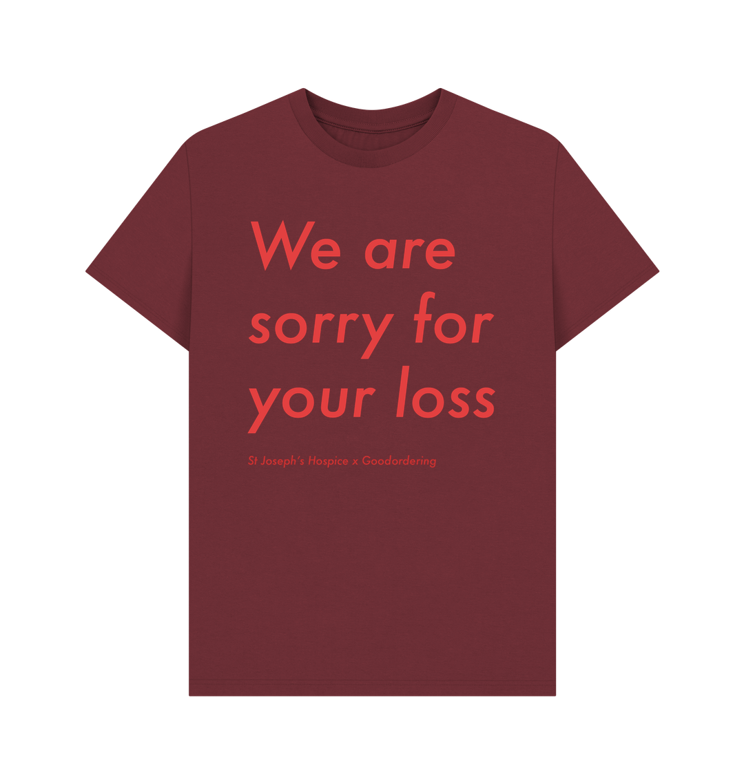 Red Wine St Joseph's Hospice Collaboration T-shirt Loss