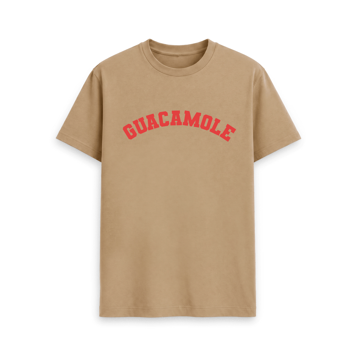 Sand Printed T-shirt Front avocado guacamole 