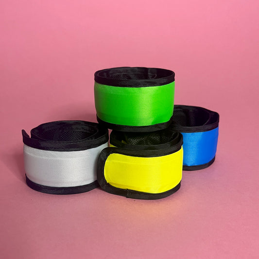 Flashing LED ankle wrist snap band trousers clip running arm band slap band - Goodordering