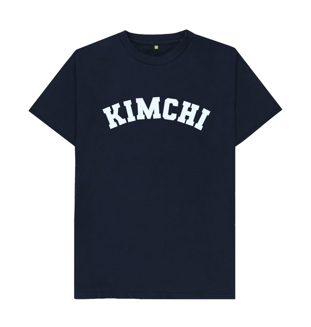 Navy Blue Kimchi Varsity T-shirt korean food kpop 