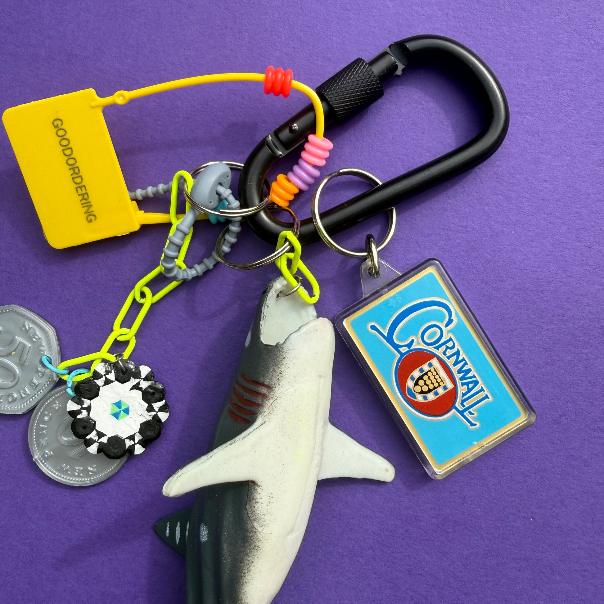 Shark novelty keyring bunch with coins Goodordering branding