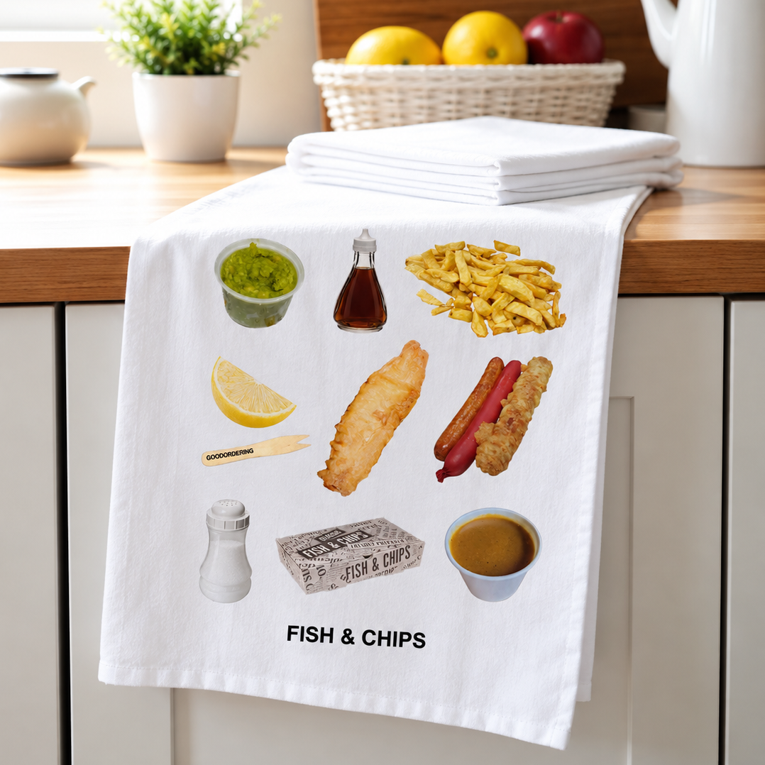 English gift, gift from London, quirky tea towel,