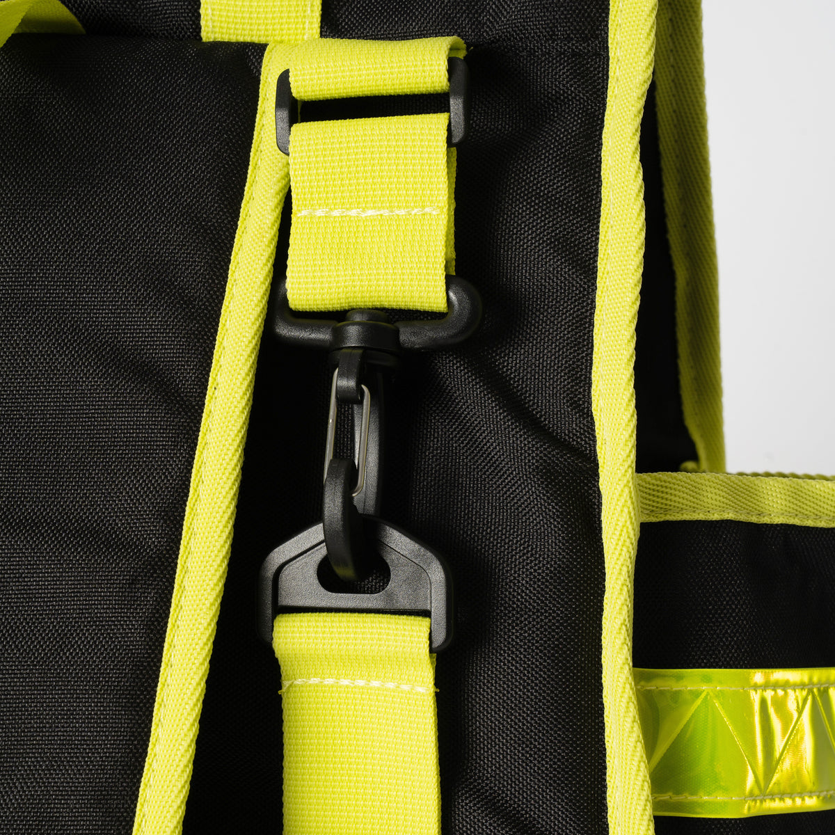Neon rolltop backpack black pannier bike bag - Goodordering 1. Black neon rolltop backpack with bicycle rack attachment system