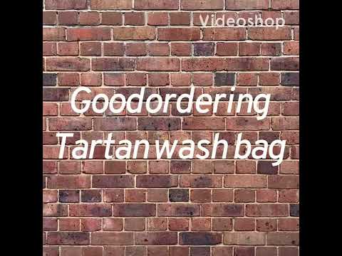 Tartan Eco wash bag / handbag
