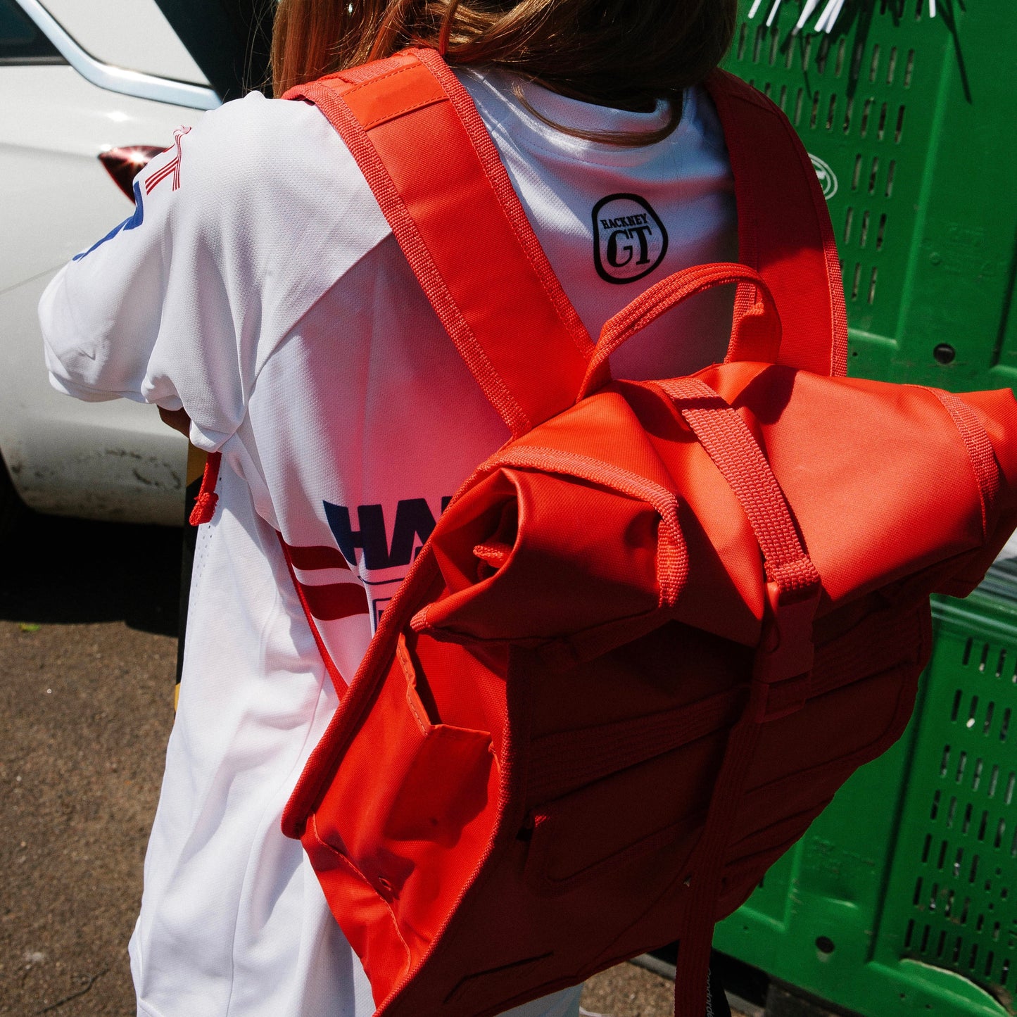 Monochrome Rolltop Backpack Mini Red