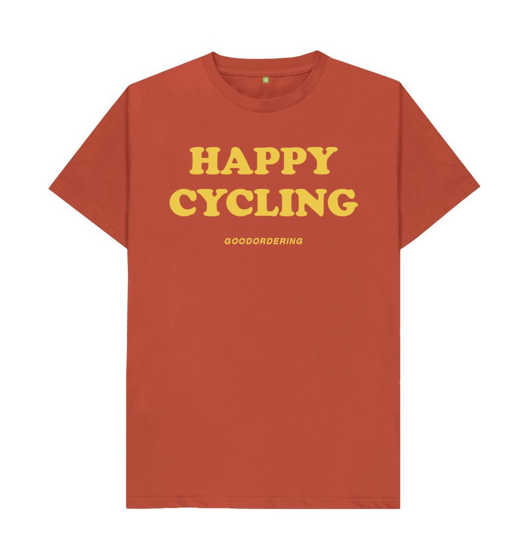 Rust Happy Cycling T-shirt Unisex 2