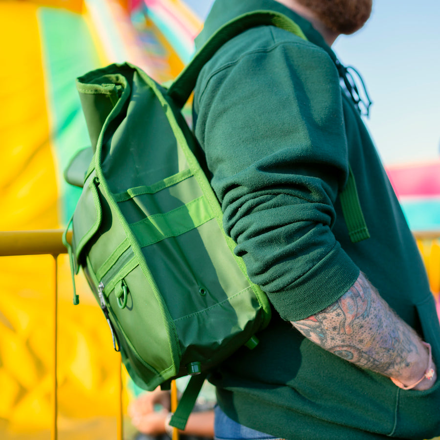 Green Mini Rolltop Backpack Eco Monochrome - Goodordering